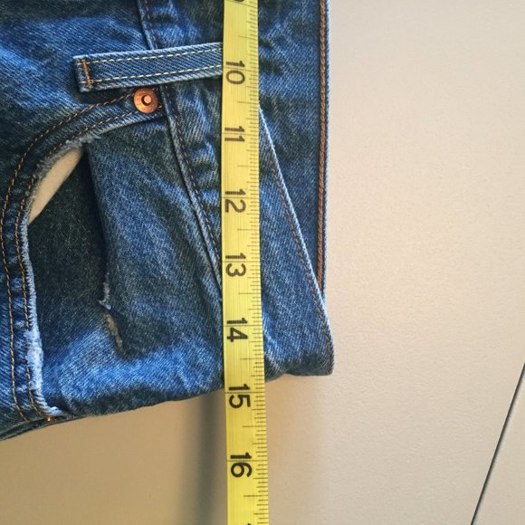 LEVIS 501 Org Fit Wom Jeans W28 L32 Athens Dark Wash - Picture 11 of 15